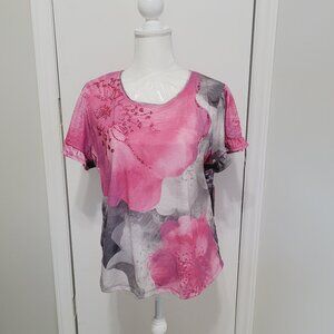 Allison Daley Petites Short Sleeve Ruffle T-shirt (NWT)